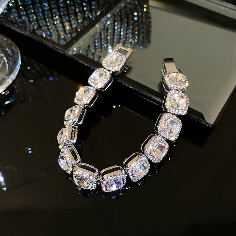 Fashion Square Shape Stone Necklace