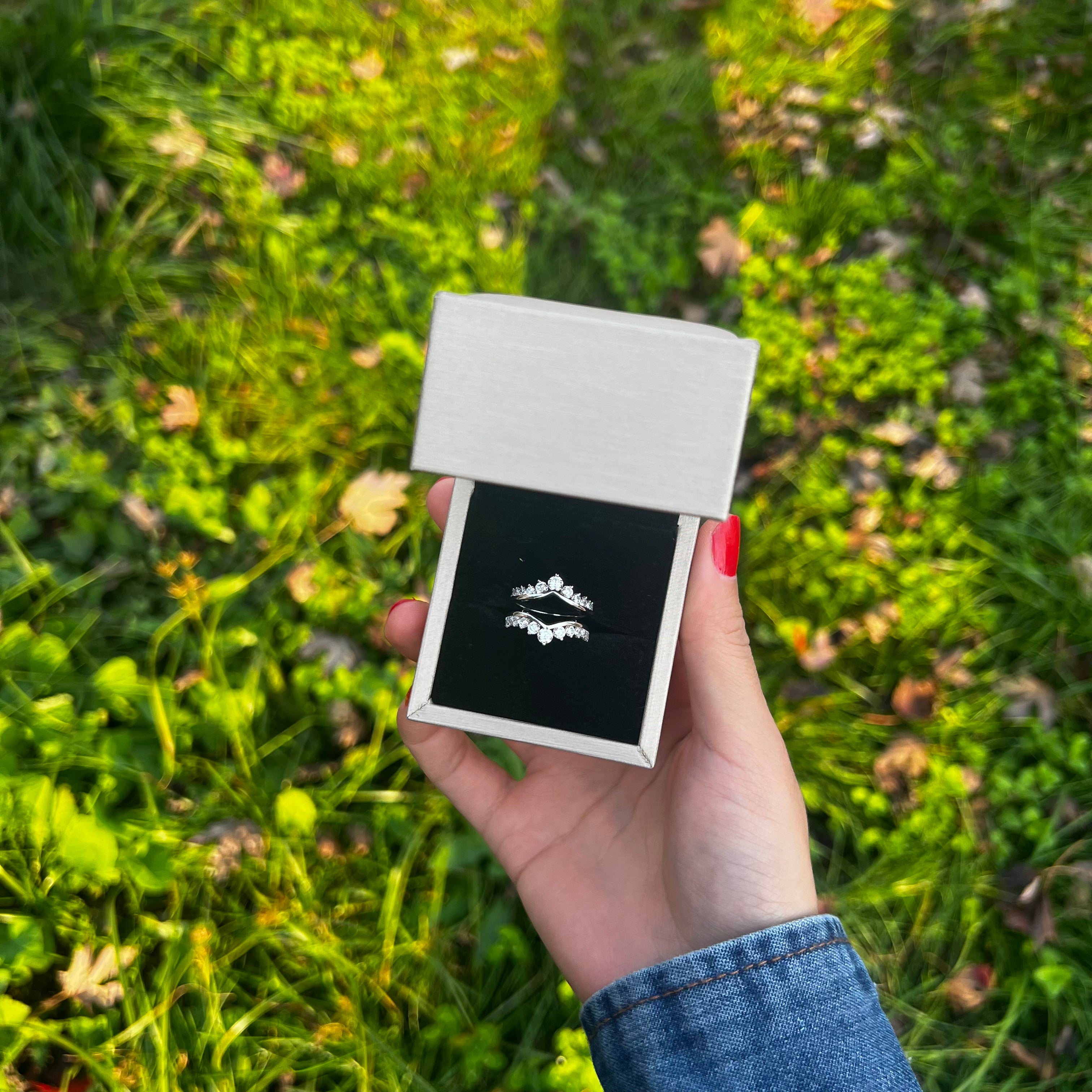 Crown-Shaped Sterling Silver Enhancer Band