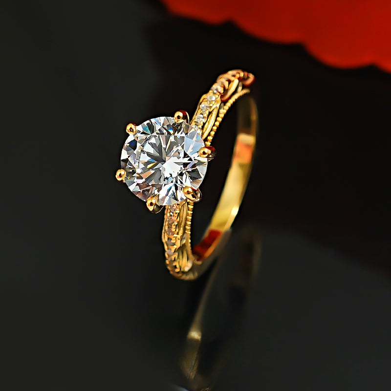 Retro Design 925 Silver Lace Engagement Ring