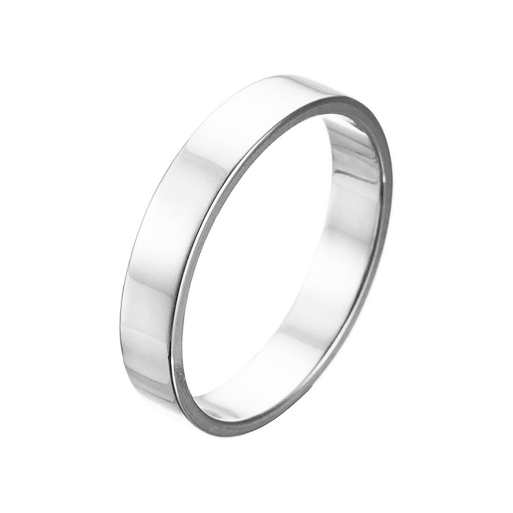 Classic Wide Plain Wedding Band in Sterling Silver