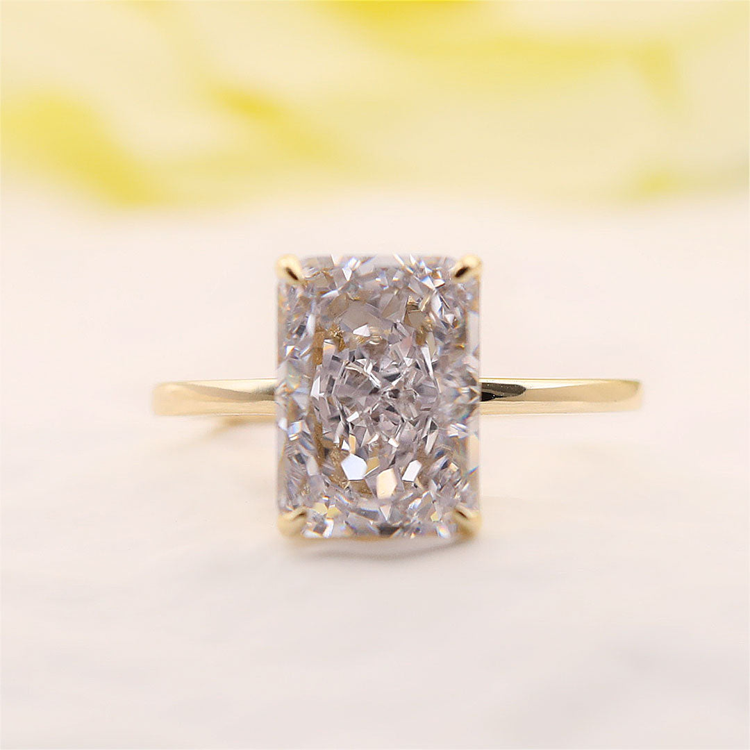 Stunning Radiant Cut Bridal Set In Sterling Silver