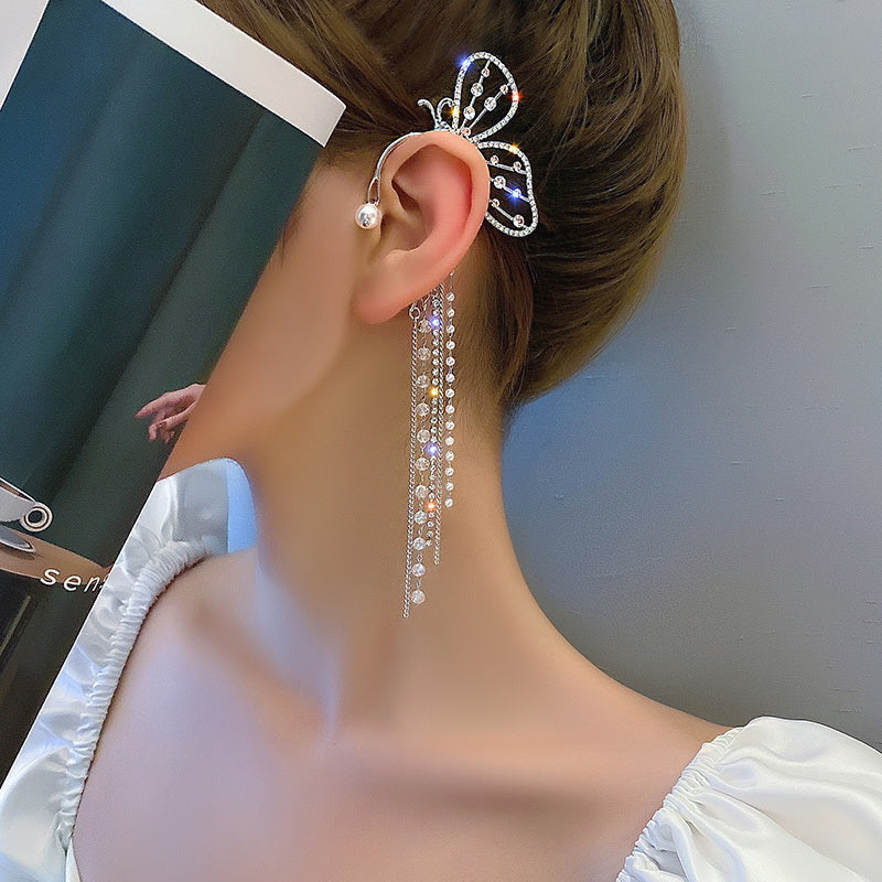 Tassel Butterfly Design Dangle Drop Earrings