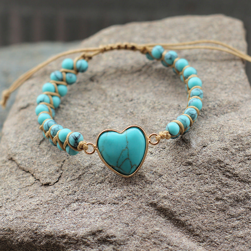 Bohemian Multi-Stone Woven Bracelet – Adjustable Natural Gemstone