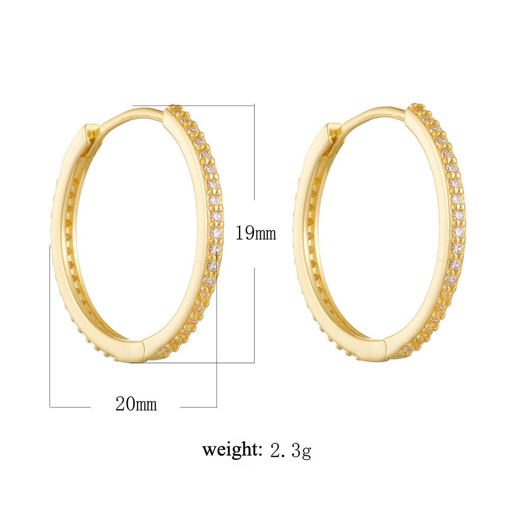 Classic Eternity Sterling Silver Hoop Earrings