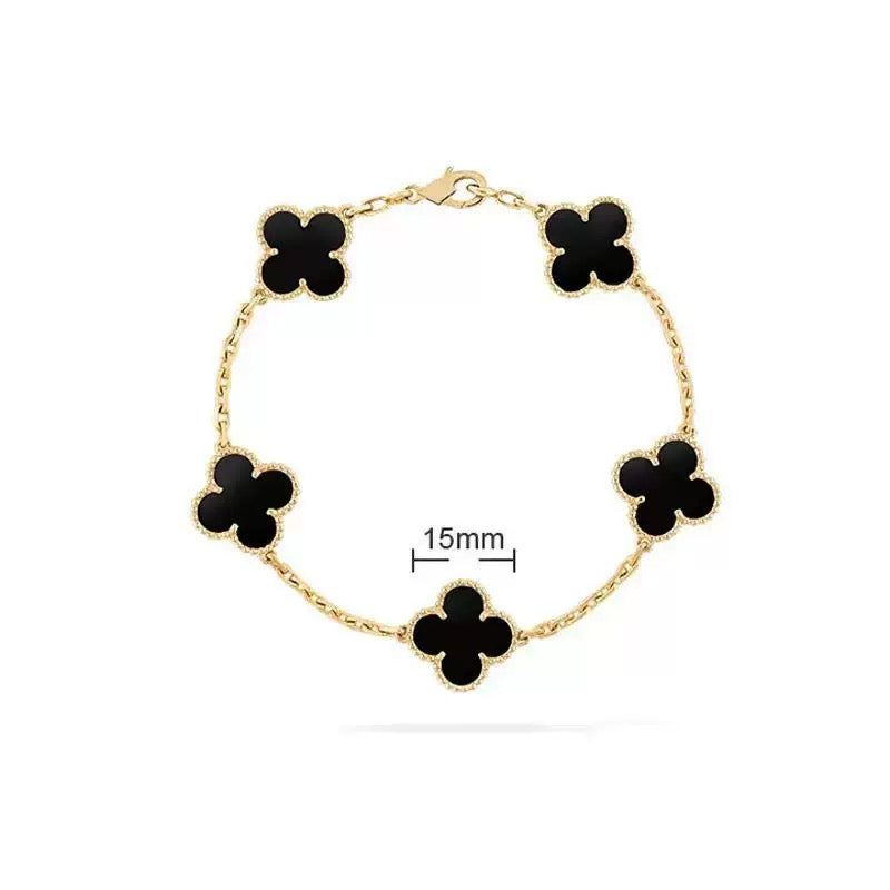 Four-leaf Clover Five-flower Bracelet