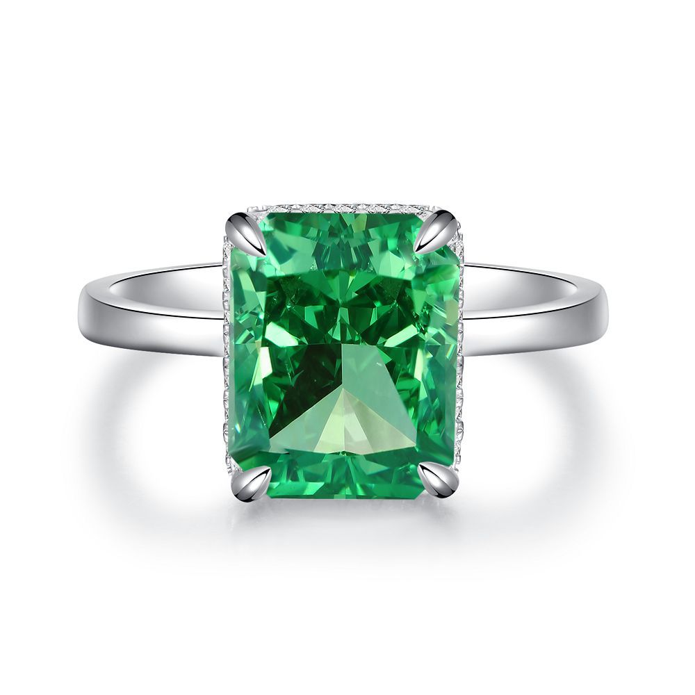Green Collection Engagement Ring in Sterling Silver