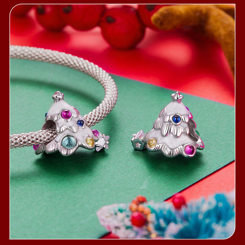 Christmas Themed 925 Sterling Silver Charms for Bracelets & Necklace