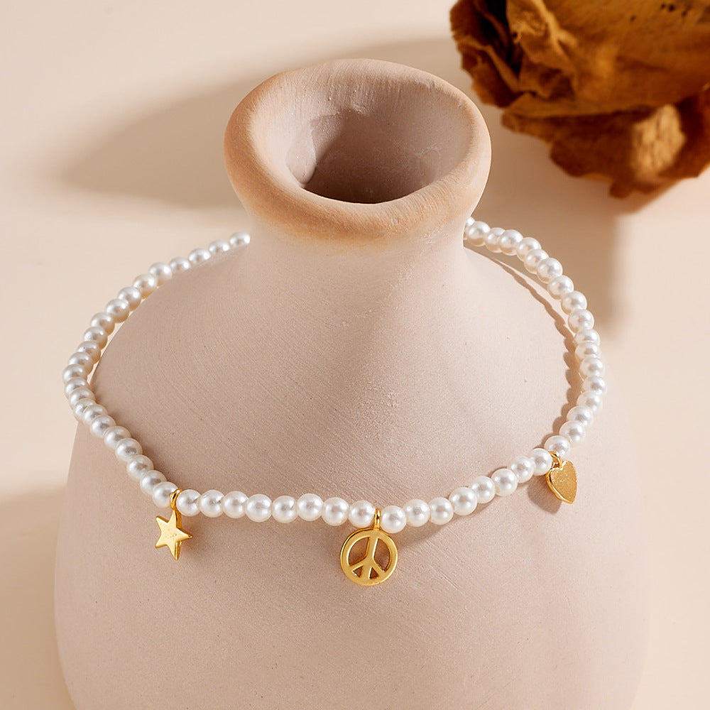 Elegant Pearls Sterling Silver Bracelet