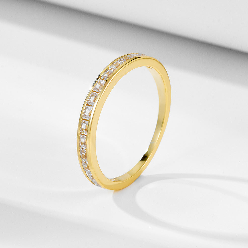 Simple Geometric Sterling Silver Band