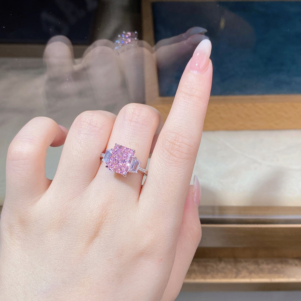 Pink Collection- Sterling Silver Engagement Ring