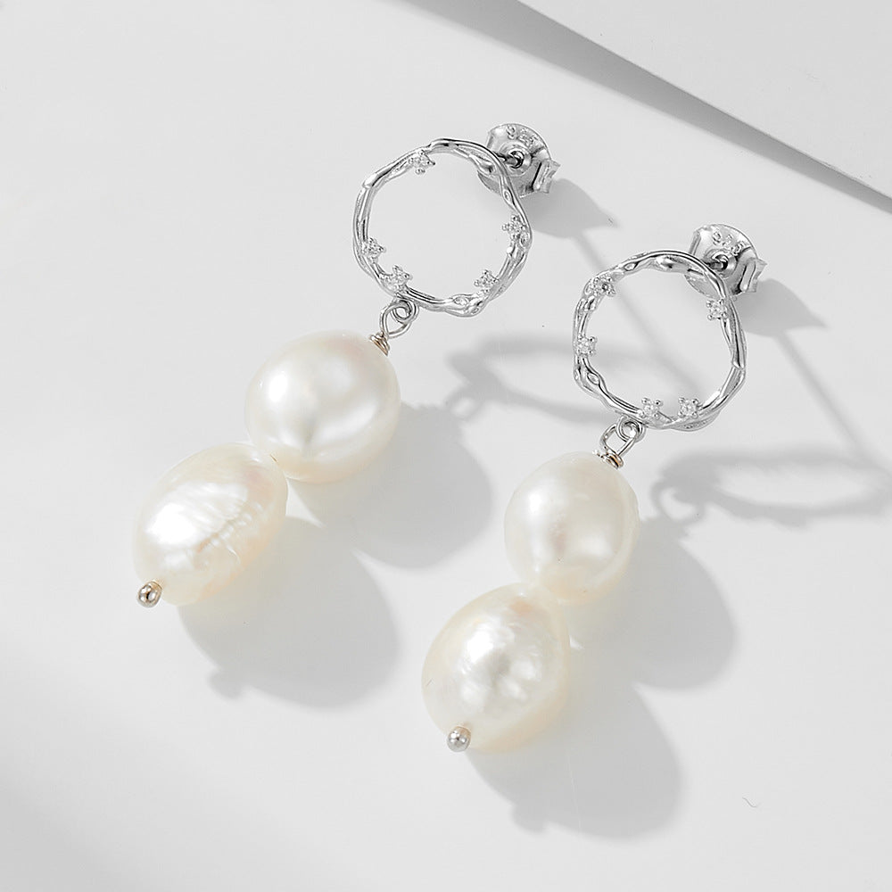 Vintage Baroque Pearls Drop Earrings