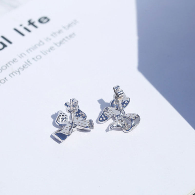 1.0 Carat Fashion Bowknot Design Stud Earrings