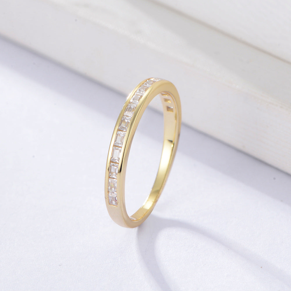 Simple Geometric Sterling Silver Band