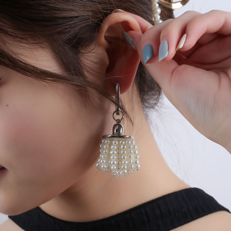 Retro Baroque Lantern Fringe Pearl Drop Earrings
