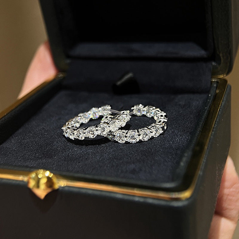 Stunning Sterling Silver Hoop Earrings