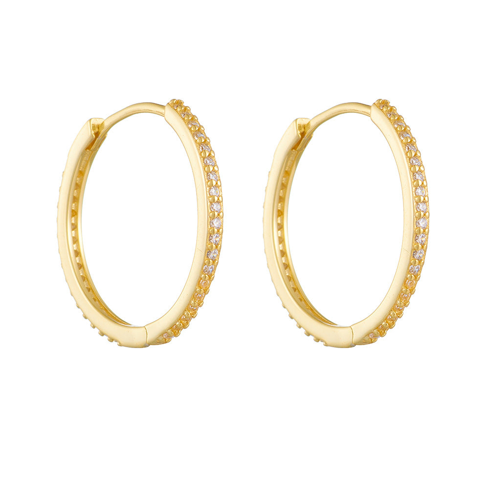 Classic Eternity Sterling Silver Hoop Earrings