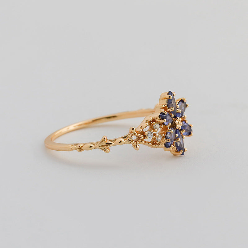 Flower Deaign 14K Gold Plated Ring