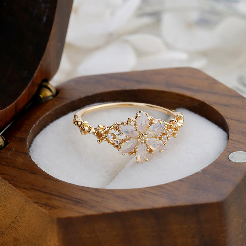 Flower Deaign 14K Gold Plated Ring