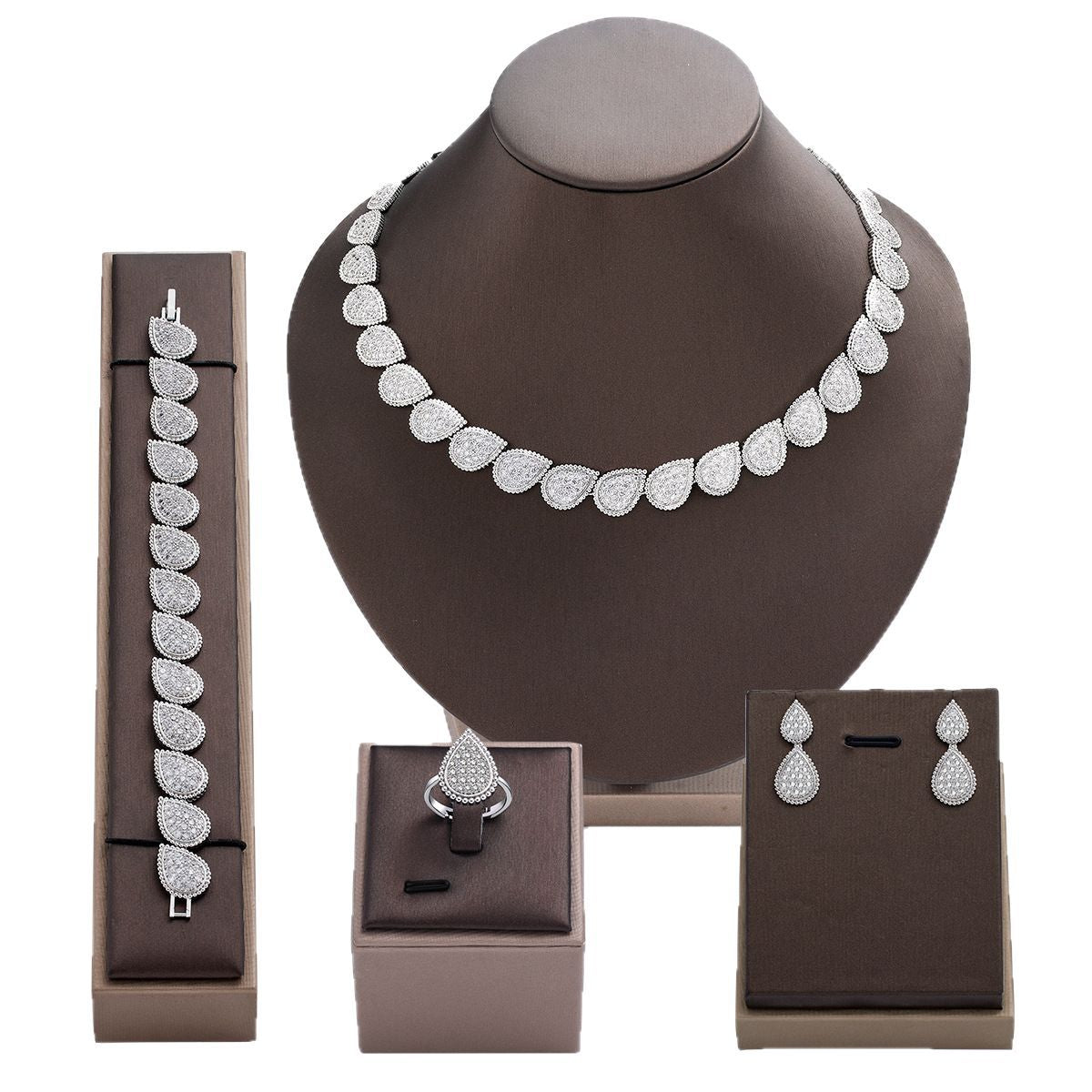 4 Pcs Jewelry Set Popular Accessories for Parties and Banquets