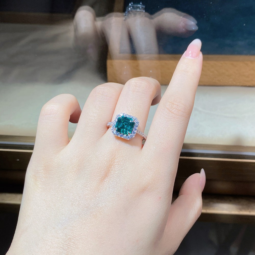 Green Collection Engagement Ring in Sterling Silver