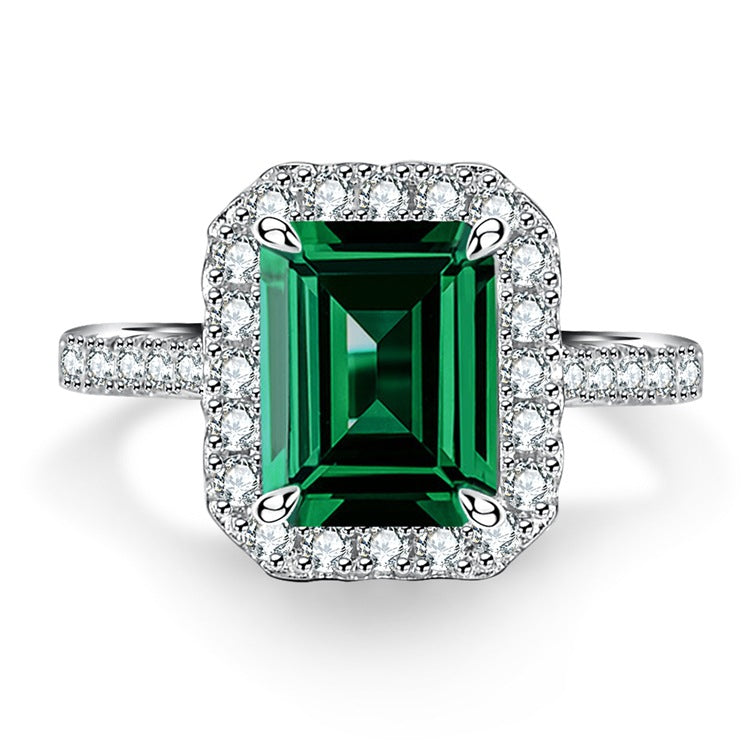 Green Collection Engagement Ring in Sterling Silver