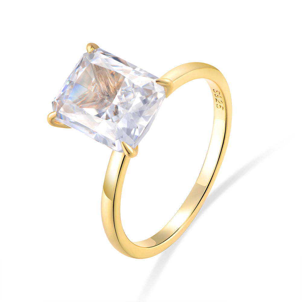 Stunning 4.0 CT Ice Cut Sterling SIiver Engagement Ring