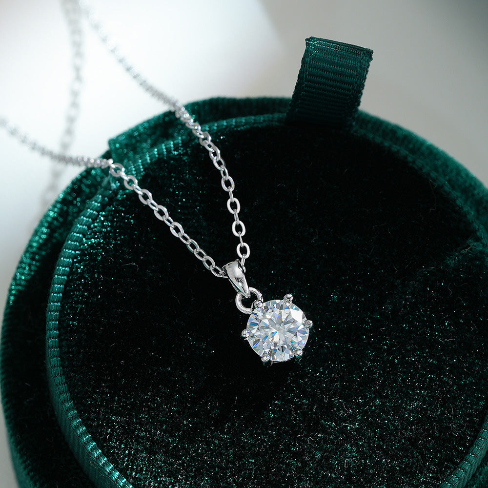 Timeless Deesign 6 Prong Moissanite Necklace