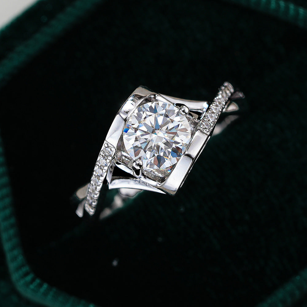 Arms of Angel Moissanite Wedding Engagement Ring