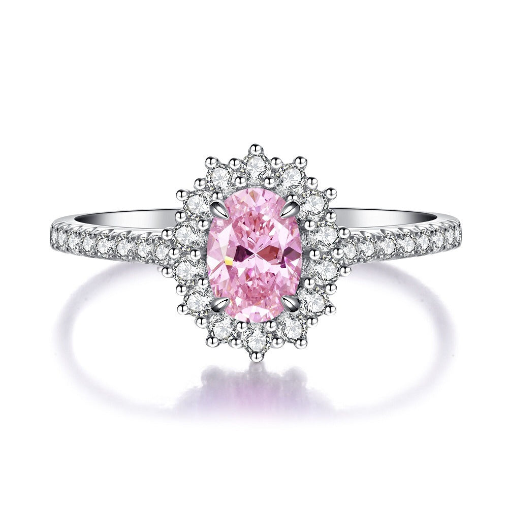 Pink Collection- Sterling Silver Engagement Ring
