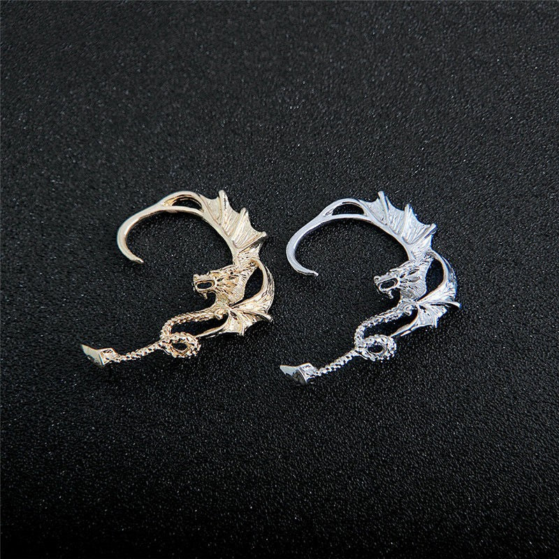 "Dark Dragon's Kiss" Twisted Elf Earrings