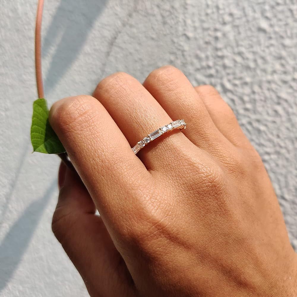 Unique Stackable Wedding Band in Sterling Silver