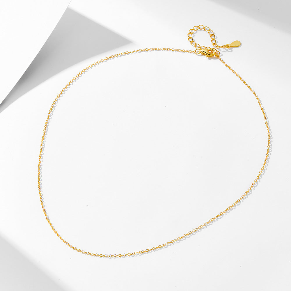 Vintage Layered Sterling Silver Necklace in Golden Color