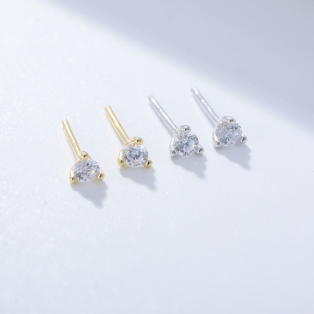 3 Prog Stud Earrings in Sterling Silver