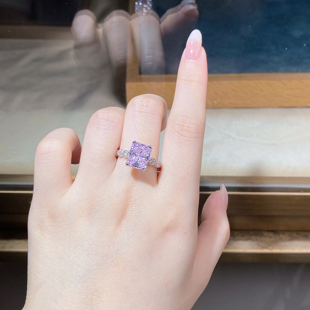 Pink Collection- Sterling Silver Engagement Ring