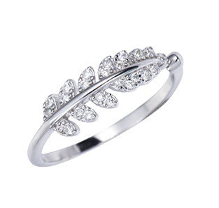 Adjustable Leaves Design Sterling Silver Ring