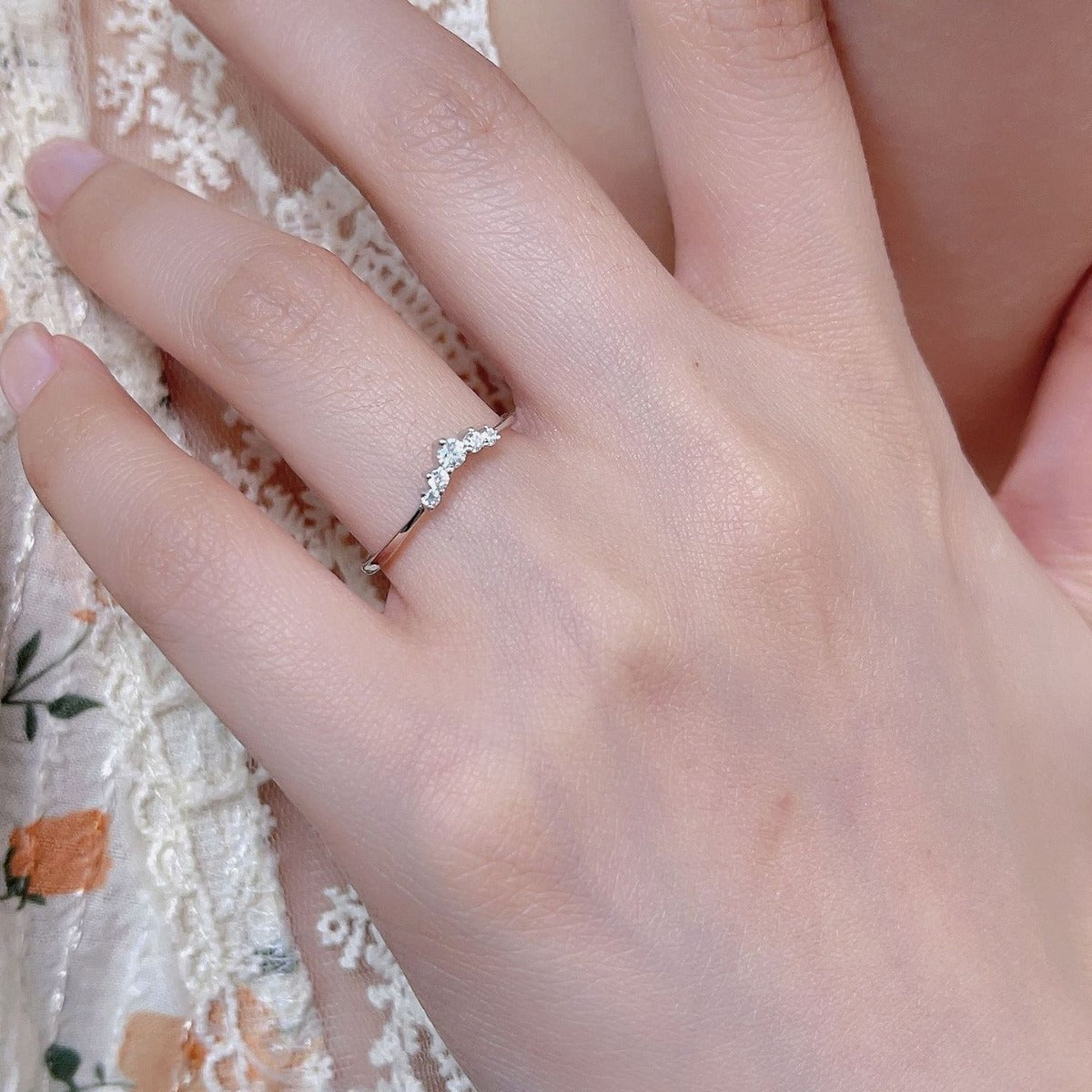 Simple Crown Design Sterling Silver Band