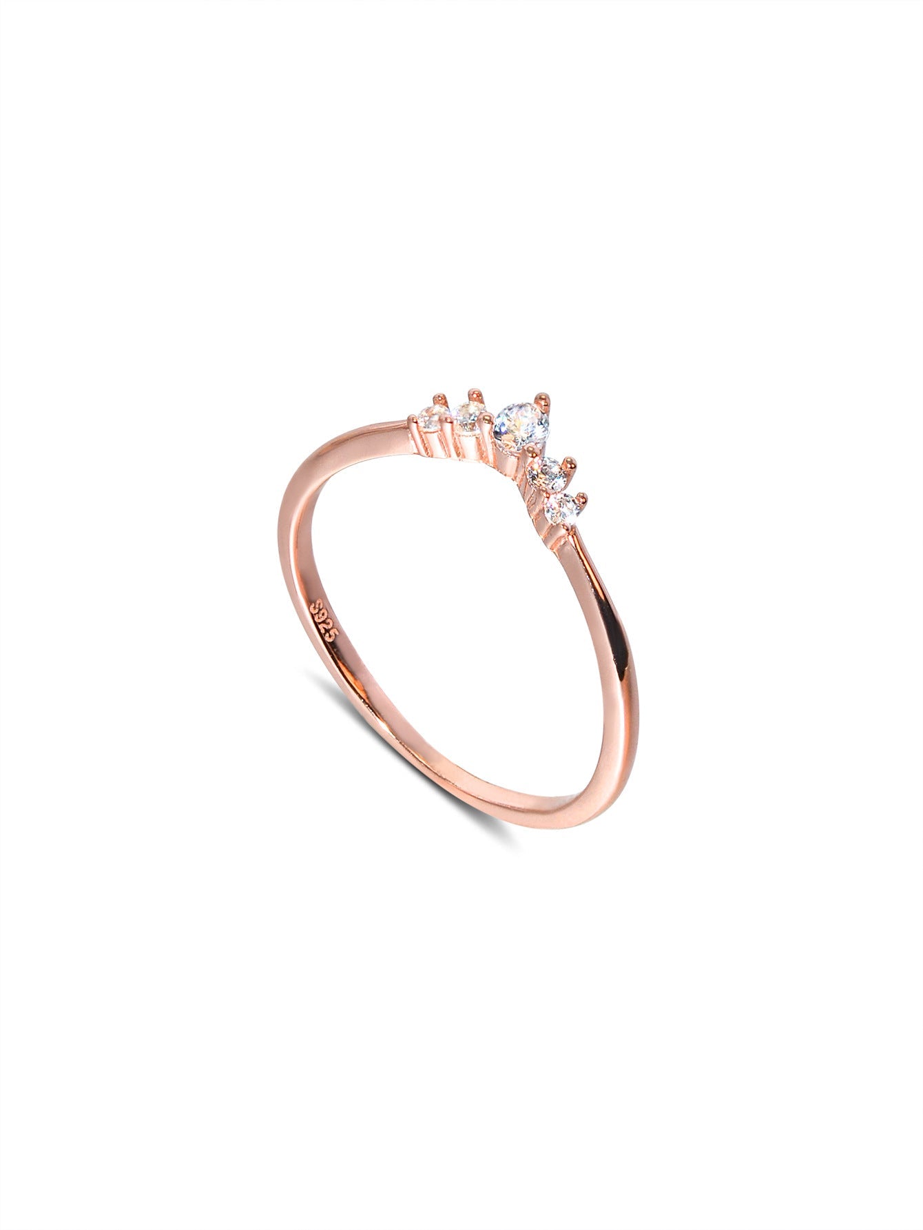 Simple Crown Design Sterling Silver Band