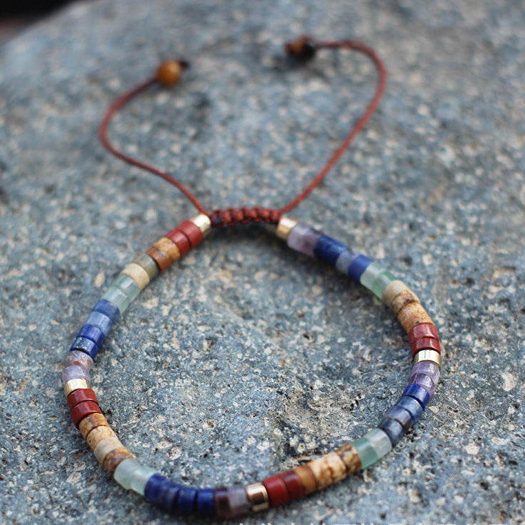 Adjustable Natural Stone Beaded Dainty Bracelet