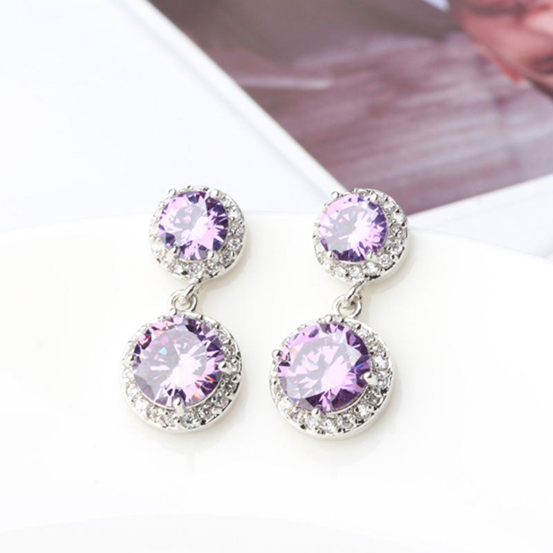 Vintage Two Cities of Love Pave Dangle Earrings