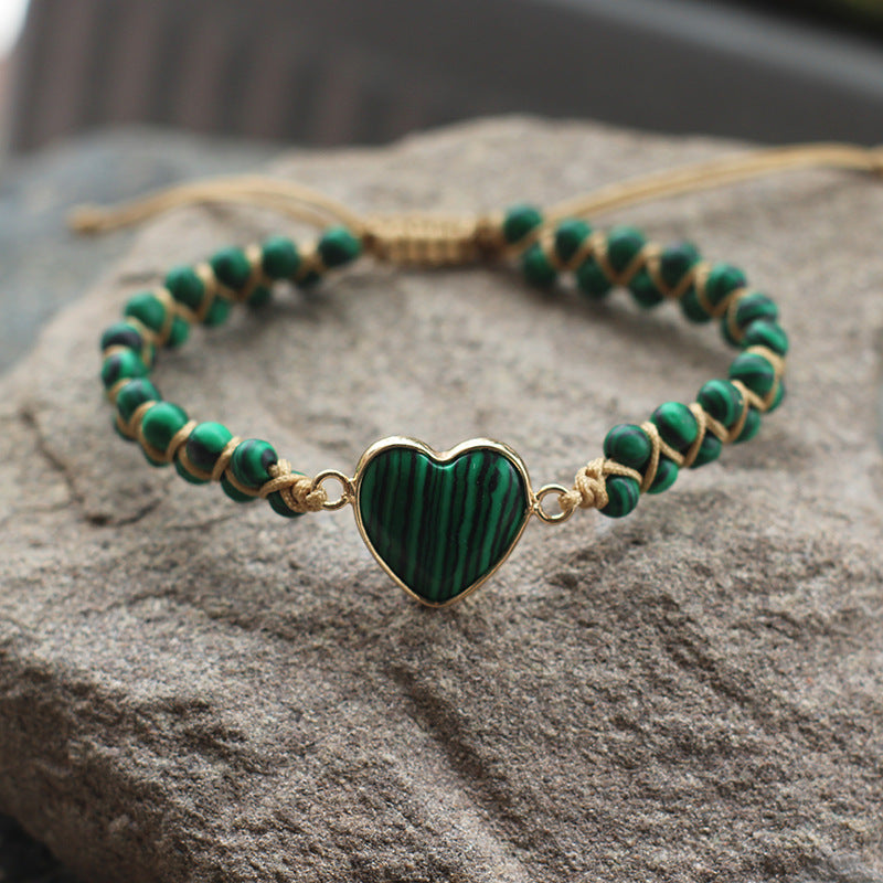 Bohemian Multi-Stone Woven Bracelet – Adjustable Natural Gemstone