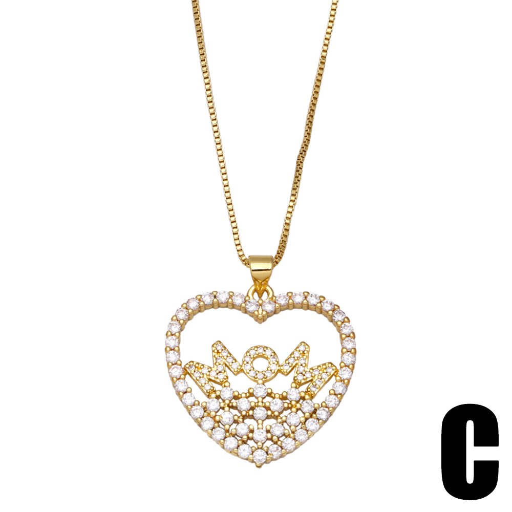 Vintage 'Mother's Day' Golden Tone Pendant Necklace