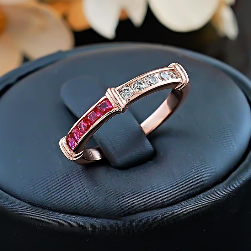 Unique Two Tone Design Sterling Silver Band