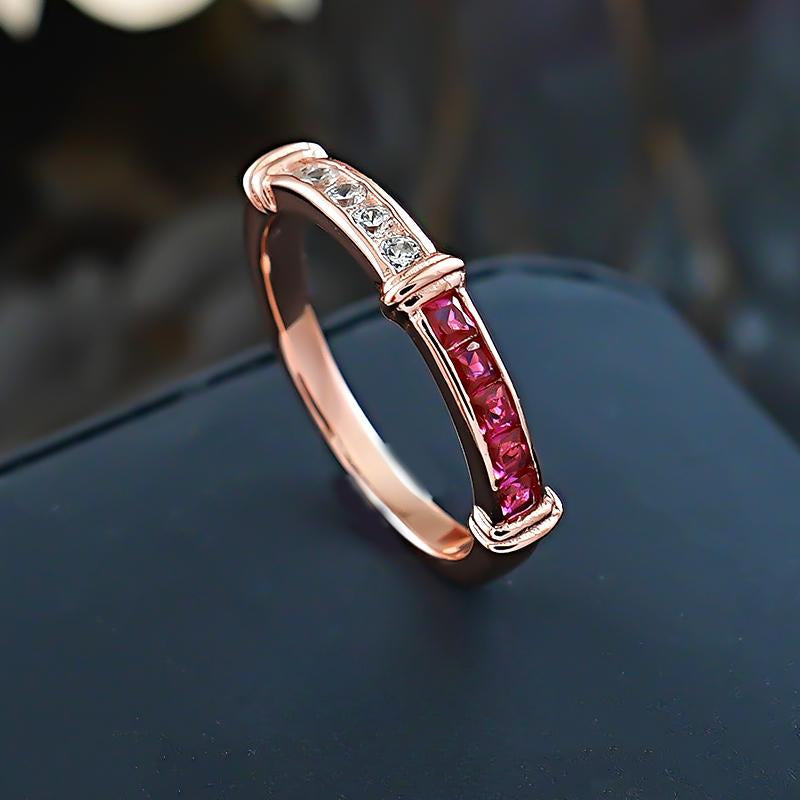 Unique Two Tone Design Sterling Silver Band