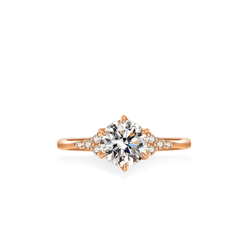 Classic Round Cut 6 Prong Moissanite Ring