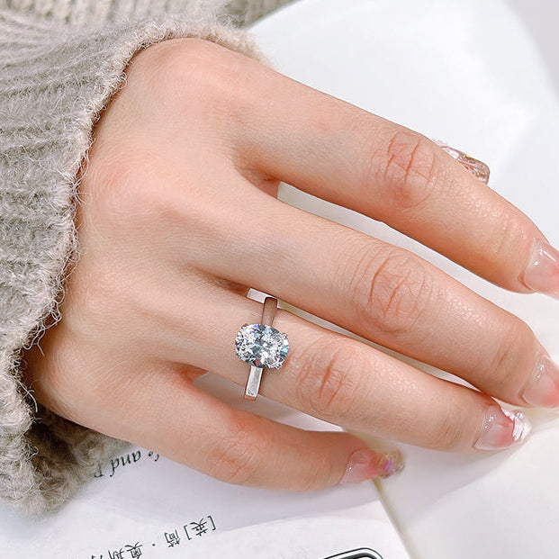 Thin Band Design Oval Cut Engagement Ring Engagement Ring