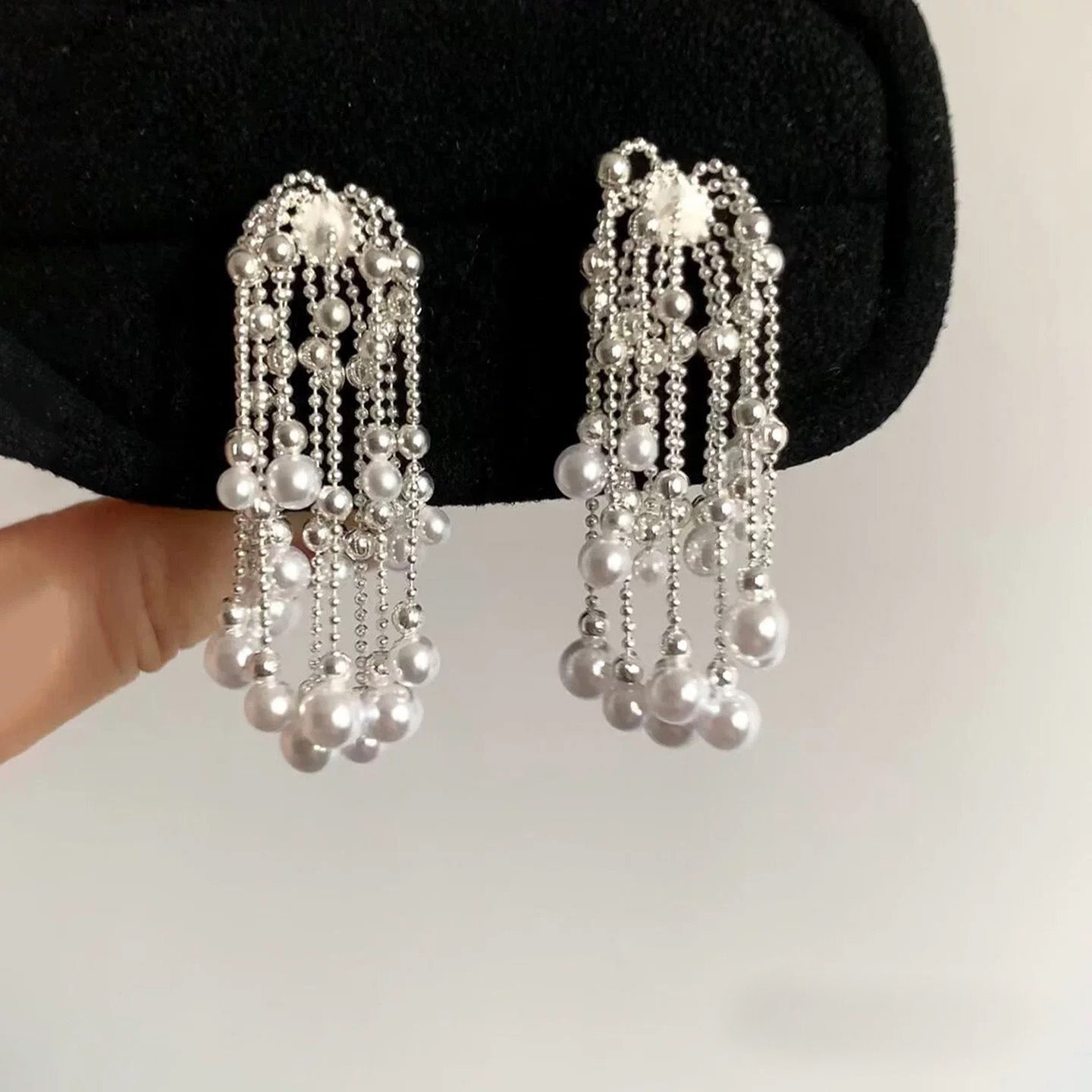 Elegant Pearl Tassel Earrings ¨C Dainty Drop Earrings for Women