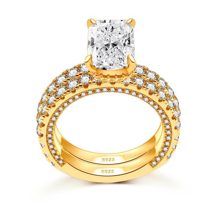 6.0ct Radiant Cut Half Eternity Bridal Set