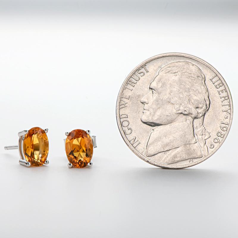 Vintage Oval Cut Stud Earrings