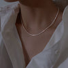 Classic Thin Tennis Necklace in 925 Sterling Silver
