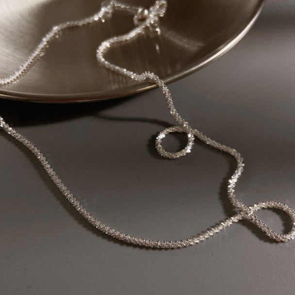 Classic Thin Tennis Necklace in 925 Sterling Silver